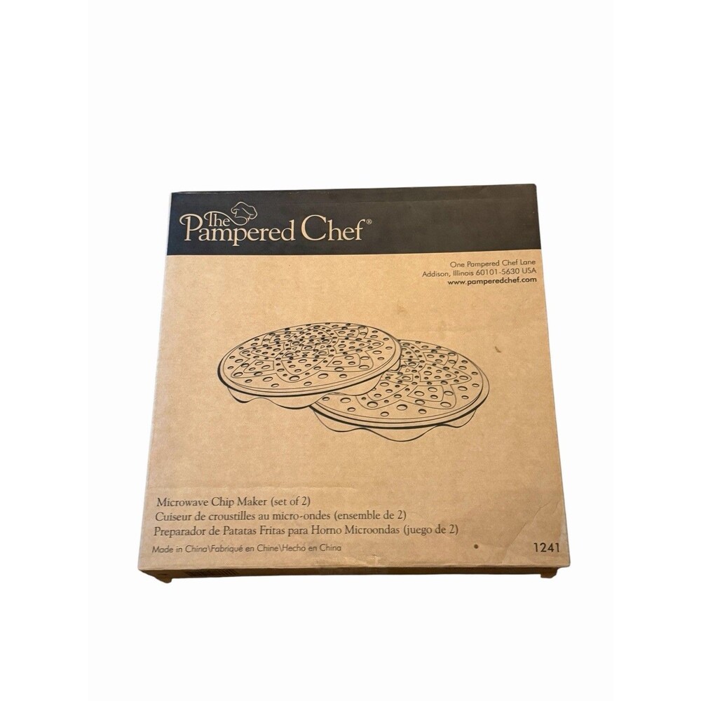 Pampered Chef Microwave Chip Maker for Potato Chips #1241 Set of 2